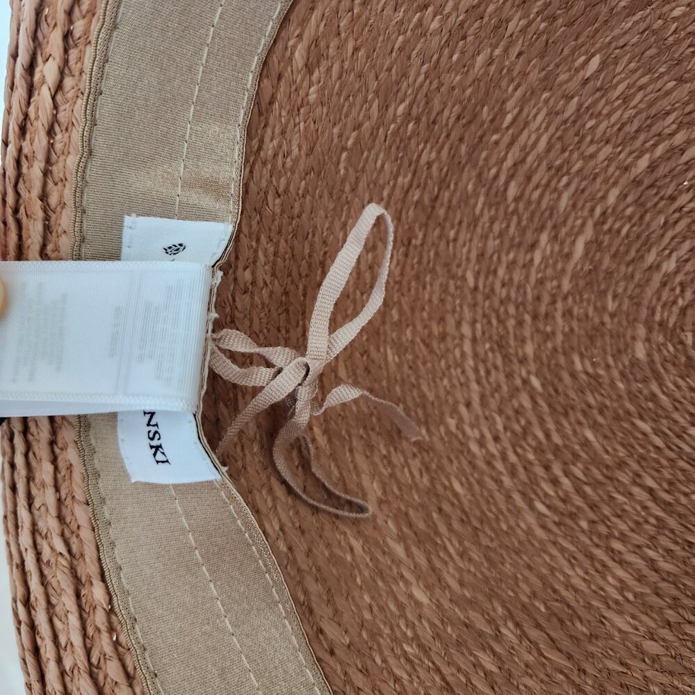 Helen Kaminski Tan Straw Cloche Hat - Picture 9 of 11